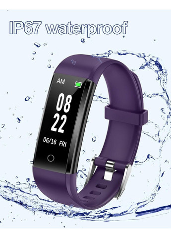 Фитнес-трекер/крокомер фиолетовый Grv