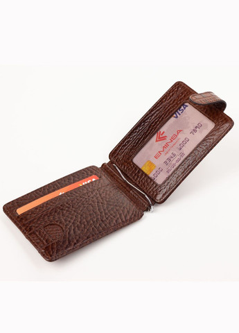 Мужской кожаный зажим картхолдер 11244-4 светло-коричневый Eminsa (261481707)