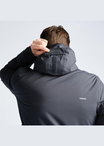 Темно-сіра демісезонна куртка чоловіча sailing 300 водонепроникна темно-сіра. TRIBORD