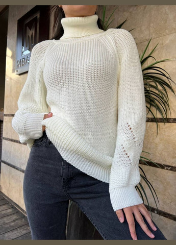 Молочний зимовий светр Pawa