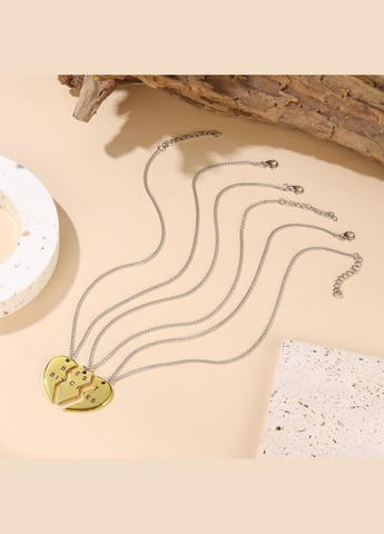 Кулон потрійний для трьох найкращих подруг Best Bitches в золотому кольорі в наборі 3 ланцюжки та 3 кулони No Brand (323161664)