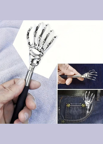 Чесалка для спини телескопічна рука виделка масажер CHI (302000583)