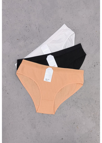 Набор 6 шт хлопчатобумажные трусики слепые в широкий рубчик микс цветов Agremaila (368999191)