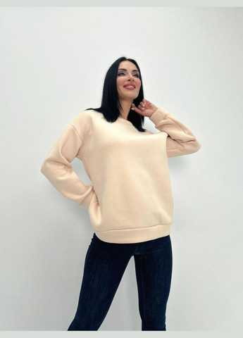 Бежевый демисезонный женский теплый батник Fashion Girl