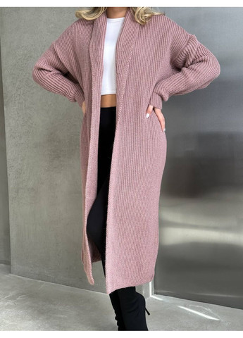 Темно-розовый демисезонный кардиган Fashion