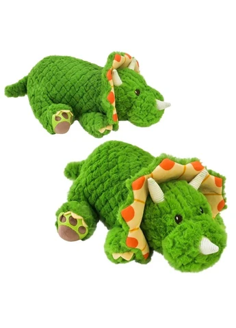 Детская мягкая игрушка Динозавр Трицератопс 37 см Плюш Зеленый No Brand (400472445)
