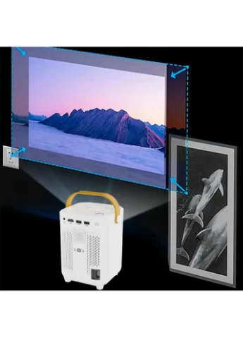 Портативний проектор + пульт, 4K HD, Android 11.0, Wi-Fi 6.0, Bluetooth, E350 / Мультимедійний проектор домашній Hengda (371632945)