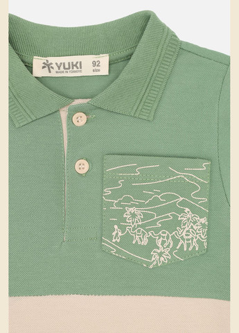Футболка-поло з коротким рукавом для хлопчика колір хакі ЦБ-00276063 Yuki (329296179)