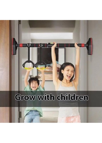 Розсувний турнік для підтягування з кільцями Pull-Up Bar (PB-7612) Black Iron Gym (355795973)
