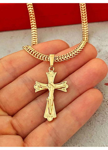 Позолочений Ланцюжок 50см + Хрестик. Позолота No Brand (368830933)