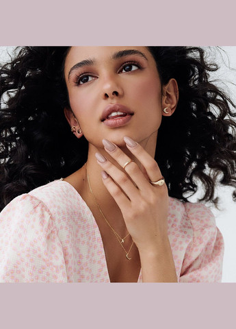 Сережка - каффа в жовтому золоті с06376 Oniks (266411403)