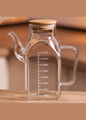 Глечик для олії та оцту з боросилікатного скла 750 мл Yiwu (339092385)