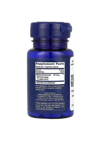 Пробиотик для регулярной работы кишечника Florassist Probiotic 30 капсул Life Extension (361116279)