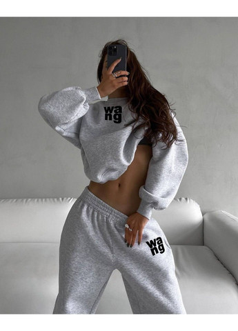 Теплый женский костюм с принтом. No Brand (363987482)