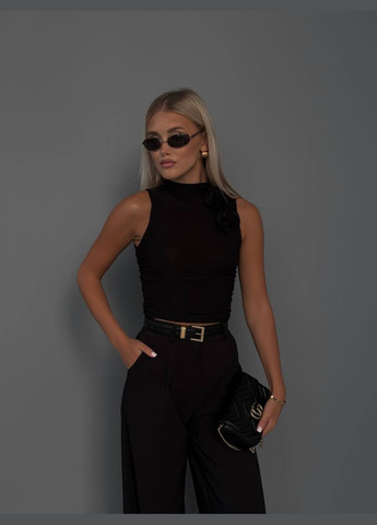 Жіночі штани палаццо колір чорний р.46/48 452623 New Trend - (285711301)