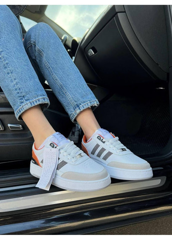 Білі Осінні кросівки чоловічі adidas spican white orange адідас No Brand
