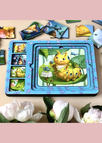 Деревянная настольная игра "Этапы развития бабочки" (ПСФ017) PSF017 сортерпазл Ubumblebees (302386530)