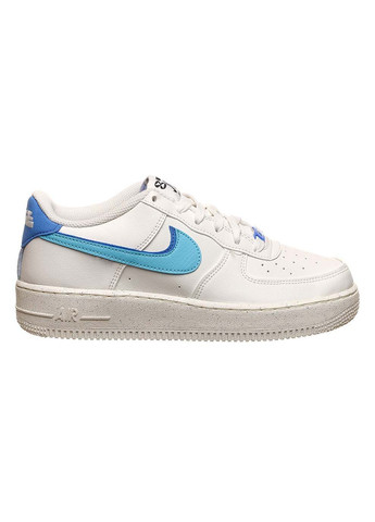 Женские Кроссовки Air Force 1 Lv8 Gs Белый Голубой Nike комбинированные демисезоны (367592320)