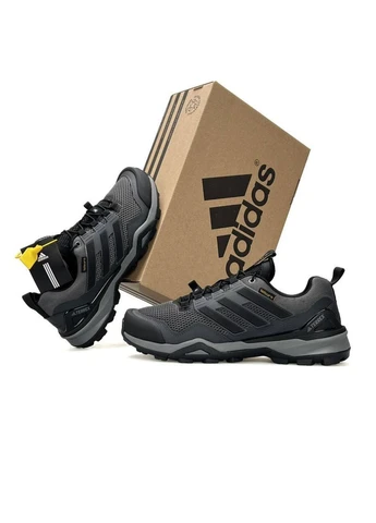 Сірі кросівки чоловічі демісезон adidas Terrex Skychaser Grey Black