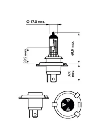 Автолампа (m49680) Philips галогенова 60/55W (377784607)