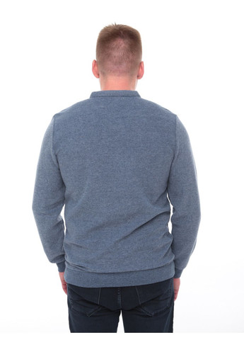 Поло чоловіче синє однотонне комір стійка MarcoStar Пряма (302491013)