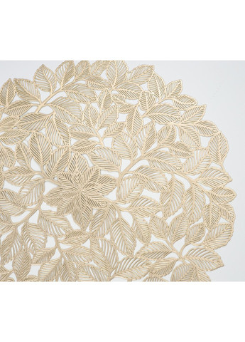 Золотой подтарильник, стильная сервировочная салфетка-плейсмат под тарелку «Golden Leaves» China (366874806)