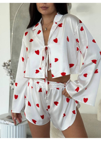 Червона шовкова жіноча піжама Osoblyva