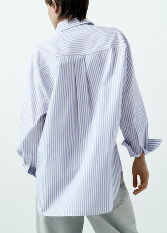 Белая классическая рубашка в полоску Zara