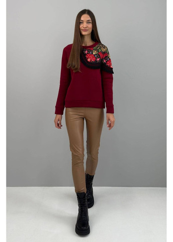 Бордовий світшот із вишивкою, колір бордовий Nenka (367831831)