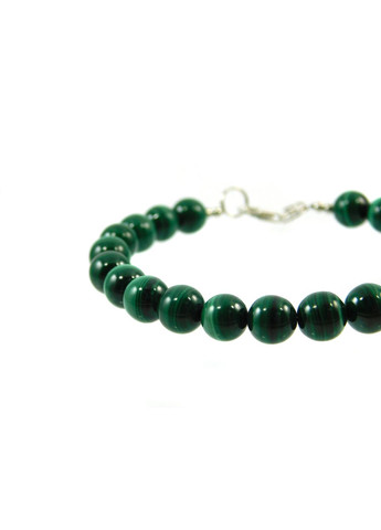 Браслет Малахит 8 мм, серебро 15 Fursa fashion (322315331)