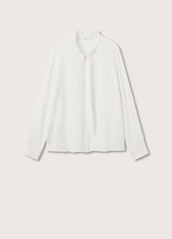 Белая базовая белая блузка рубашка Mango
