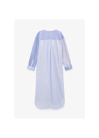 Комбінована сукня-сорочка жіноча blue & striped patchwork midi shirt dress Zara