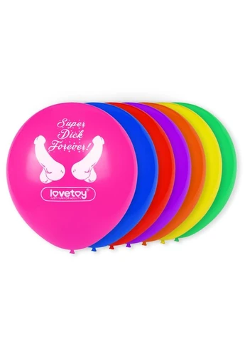 Надувные праздничные шары для взрослых Super Dick Forever Bachelorette Balloons, 7шт Lovetoy (381404963)