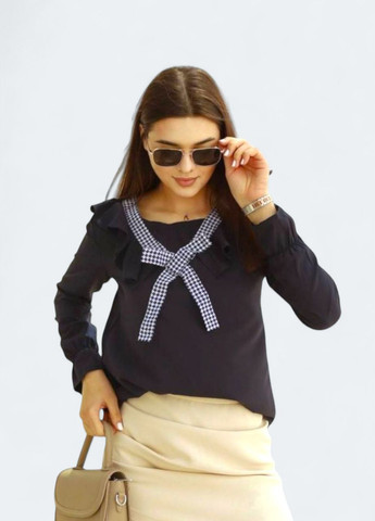 Тёмно-синяя блузка женская No Brand