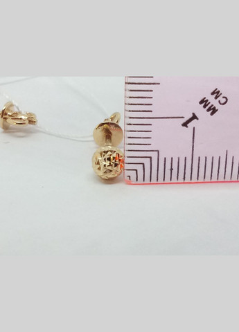 Золотые серьги-пуссеты с алмазной гранью. 210115_5,А FAVORITUM (317196694)