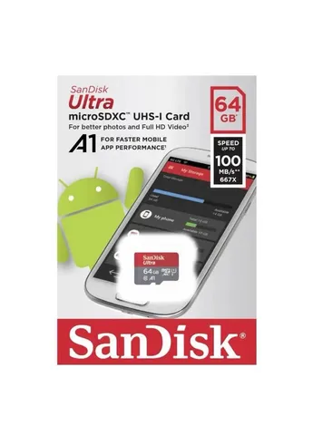 Карта пам'яті microSDXC (UHS-1) 64Gb class 10 A1 (100Mb/s) 001-SDSQUNR-064G-GN3MN SanDisk Ultra (409463325)