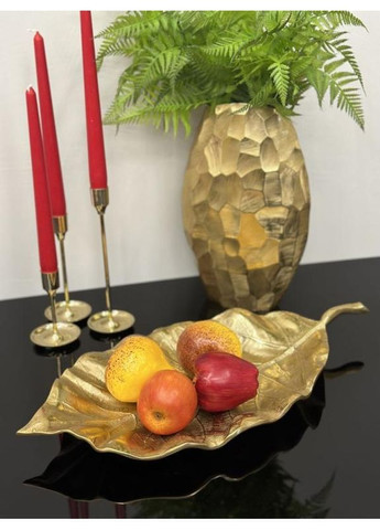 Блюдо алюминиевое Лист Тропический,золото 48,5см Home Decor (366065285)