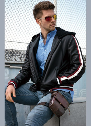 Сумка-барсетка на пояс чоловіча шкіряна 20013 Коричнева Vintage (329147588)