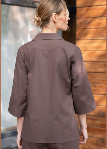 Коричнева блуза жіноча №1521 Leinle