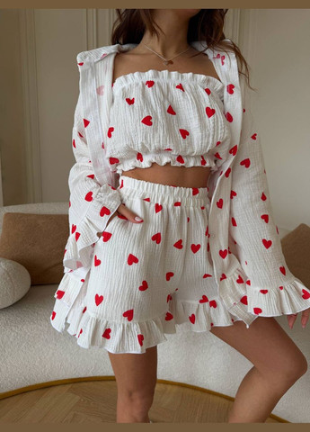 Белая всесезон женская пижама белая г1467.3070 No Brand