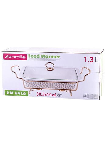 Марміт Food Warmer керамічна форма 1.3л жароміцна для розігріву страв з підігрівом Kamille (368978991)