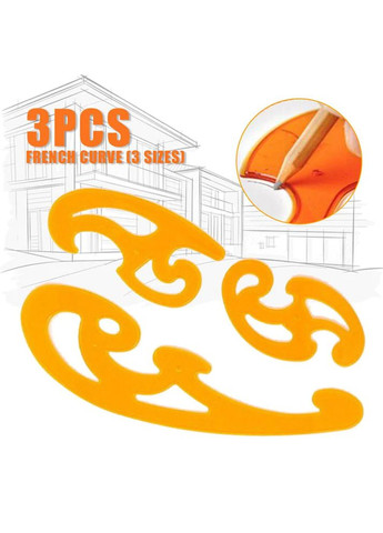 Набор пластиковых лекал ( шаблонов) многофункциональных 3 штуки Magical Science (322635118)