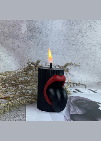 Черная восковая свеча с красными губами 5Candles (322347667)