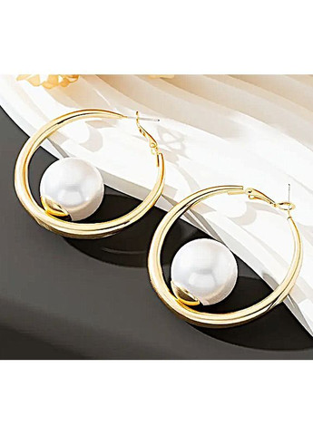 Сережки біжутерія Кільця з намистинами No Brand (366891852)