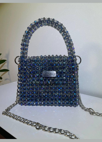 Сумка женская синяя из бусин ручная работа Linel 012 Felicita (336377564)