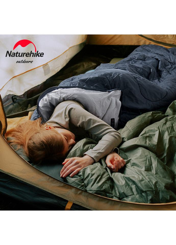 Спальник з капюшоном та закругленим дном Y150 NH21MSD08 лівий, темно-блакитний (A-017885) Naturehike (321107415)