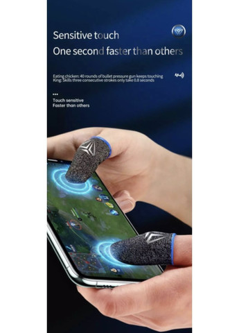 Кіберспортивні сенсорні напальчники для ігор на телефоні CoD Garena Free Fire Fifa (геймпад тригери курки) 4 шт Червоний REO (360547121)