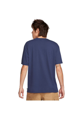 Синяя футболка sb logo skate t-shirt white cv7539-411 Nike