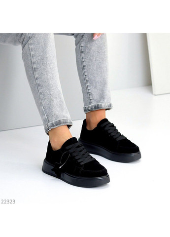 326 Кросовки Замшевые Черные KDSL чёрные демисезоны (335009361)