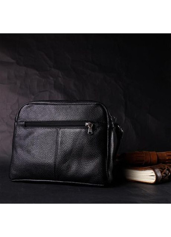 Сумка кросс-боди через плечо для телефона и для документов женская из натуральной кожи маленькая Черный 37282 Grande Pelle (353690174)